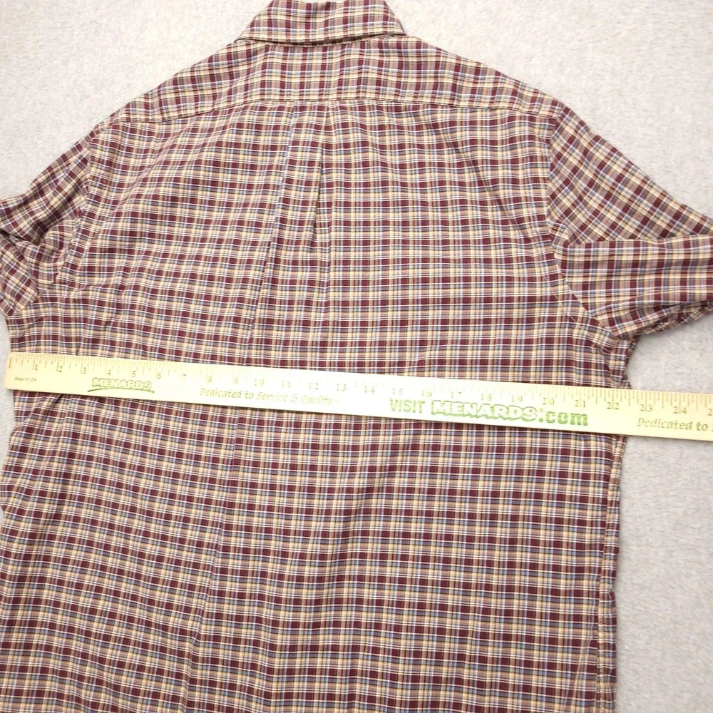 Ralph‎ Lauren Shirt Mens Large Red Plaid Long Sleeve Button Down Cotton